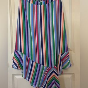 A new day women sz-S, stripped asymmetrical skirt- great gently used garment